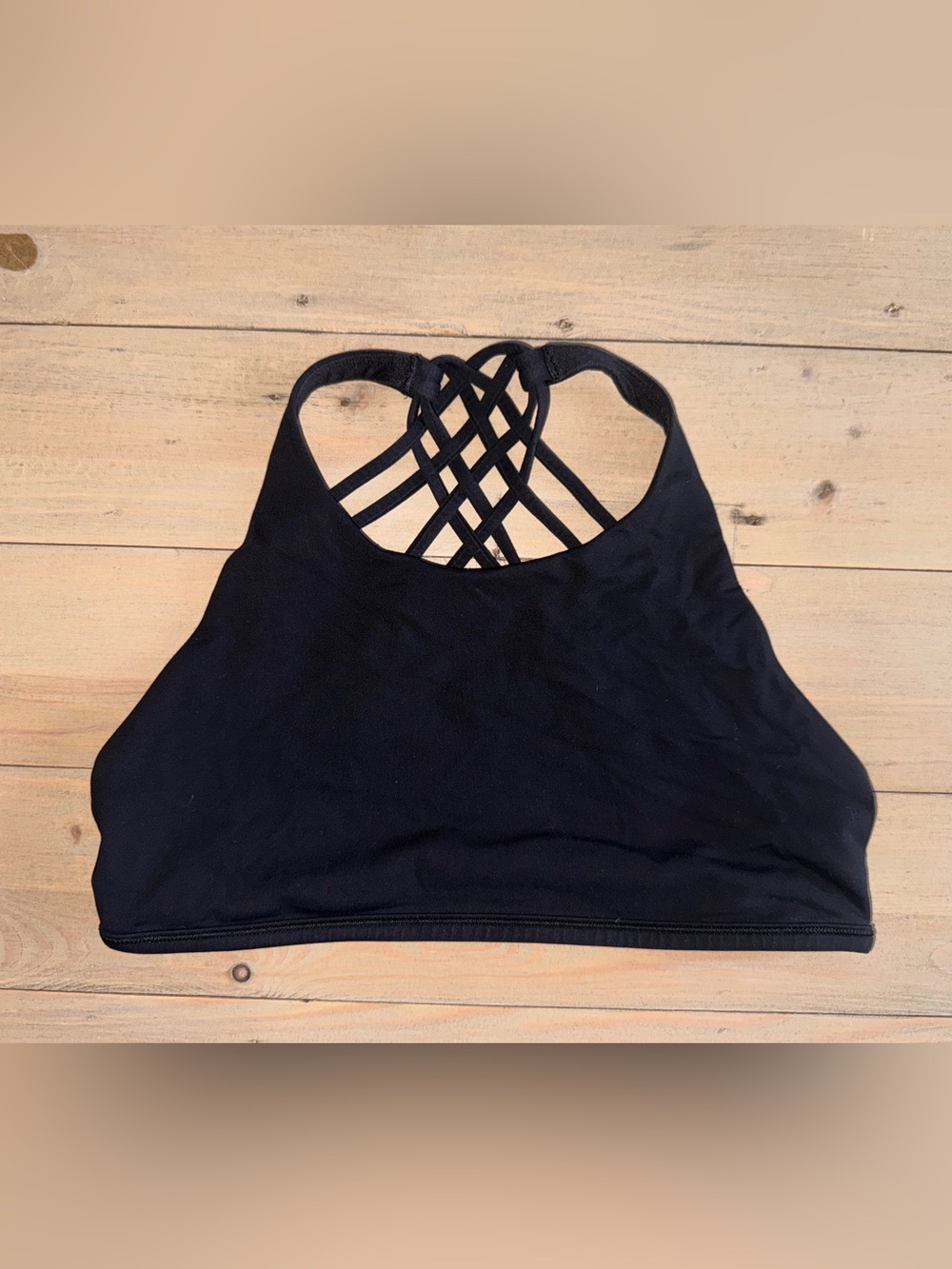 Lululemon Free To Be Black Sports Bra Size 10